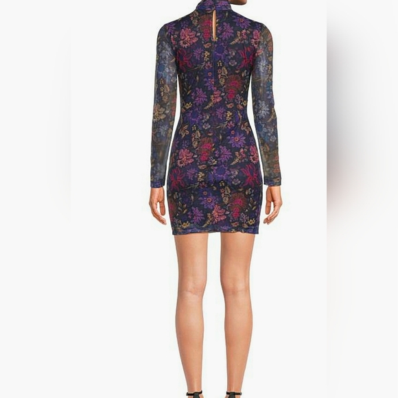 NEW Amanda Uprichard Beliza Floral Print Long Sleeve Mini Dress | Size Large - Picture 15 of 15